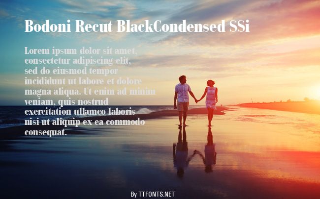 Bodoni Recut BlackCondensed SSi example